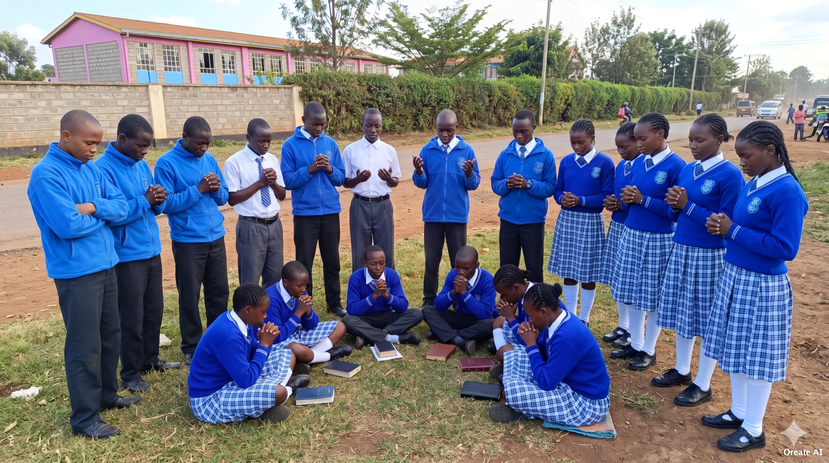 Outdoor meditative group prayer and assembly gatherings